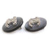 CC Logo Clip-On Earrings Silver-Tone Metal