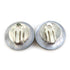 CC Logo Clip-On Earrings Silver-Tone Metal