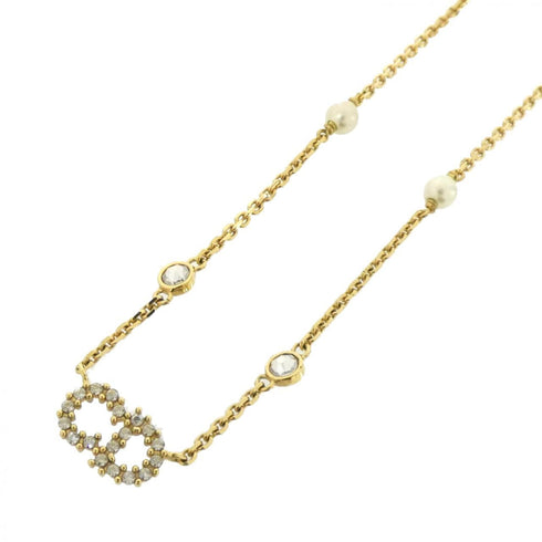 Claire Di Lune Pendant Necklace Clear Gold White