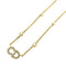 Claire Di Lune Pendant Necklace Clear Gold White