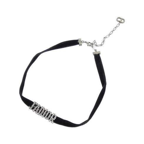J'Adior Choker Black and Silver