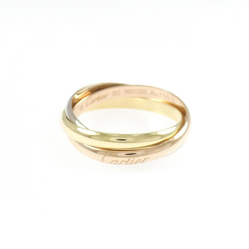 Vendome Louis Cartier Band Ring 18K Tricolor Gold