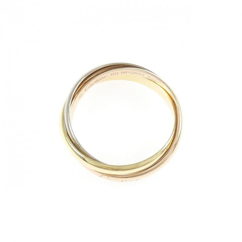 Vendome Louis Cartier Band Ring 18K Tricolor Gold