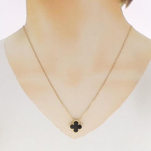 Vintage Alhambra Pendant Necklace 18K Yellow Gold