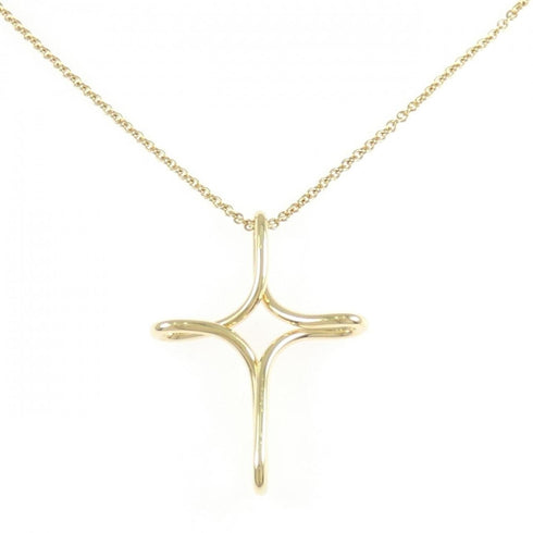 Infinity Cross Pendant Necklace 18K Yellow Gold