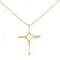 Infinity Cross Pendant Necklace 18K Yellow Gold