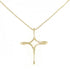 Infinity Cross Pendant Necklace 18K Yellow Gold