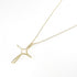 Infinity Cross Pendant Necklace 18K Yellow Gold