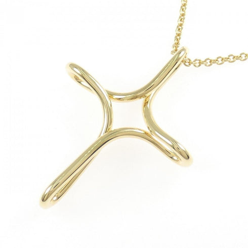 Infinity Cross Pendant Necklace 18K Yellow Gold