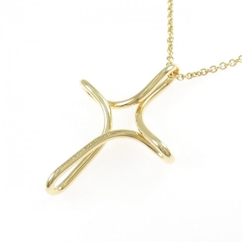 Infinity Cross Pendant Necklace 18K Yellow Gold