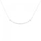 T Smile Pendant Necklace 18K White Gold