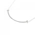 T Smile Pendant Necklace 18K White Gold