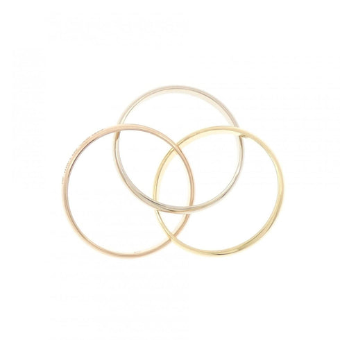 Vendome Louis Cartier Band Ring 18K Tricolor Gold