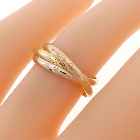 Vendome Louis Cartier Band Ring 18K Tricolor Gold