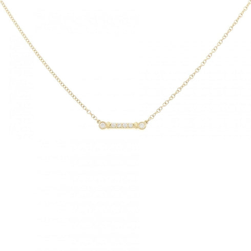 Fleur de Lis Stem Pendant Necklace 18K Yellow Gold