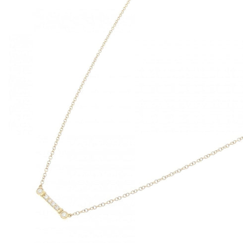 Fleur de Lis Stem Pendant Necklace 18K Yellow Gold