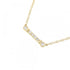 Fleur de Lis Stem Pendant Necklace 18K Yellow Gold