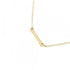 Fleur de Lis Stem Pendant Necklace 18K Yellow Gold