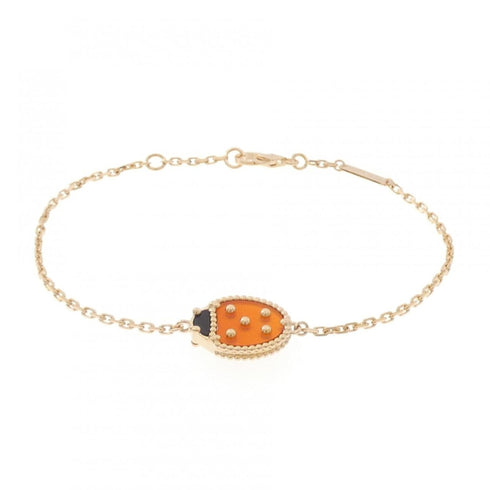 Lucky Spring Closed Wing Ladybug Bracelet 18K Rose Gold