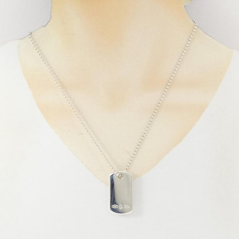 1837 Makers I.D. Tag Pendant Necklace Sterling Silver