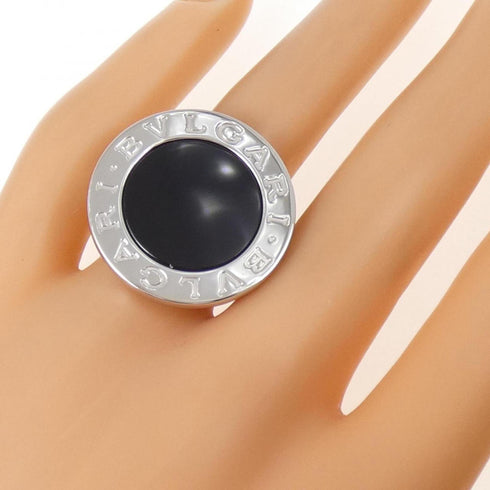 Band Ring 18K White Gold with Onyx