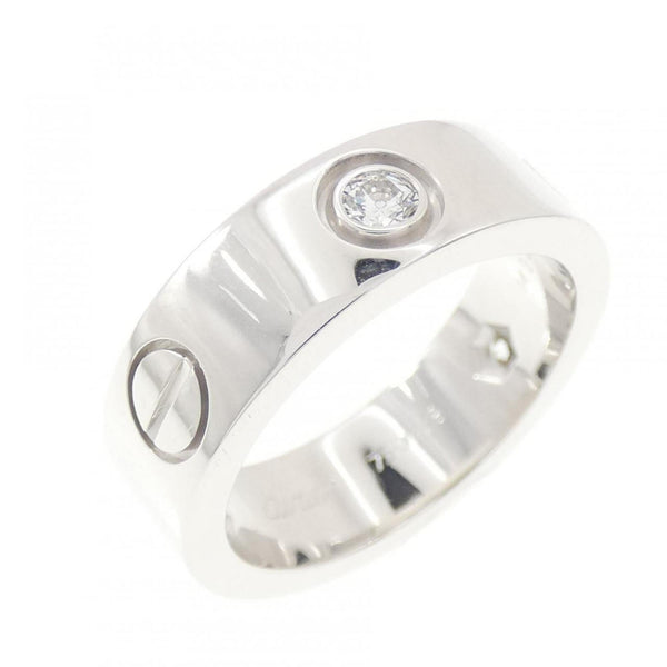 Band Ring 18K White Gold with Diamond