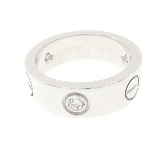 Band Ring 18K White Gold with Diamond