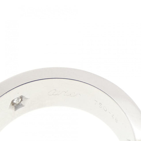 Band Ring 18K White Gold with Diamond