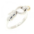 Flat Wire Love Knot Ring Sterling Silver and 18K Yellow Gold