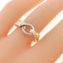Flat Wire Love Knot Ring Sterling Silver and 18K Yellow Gold
