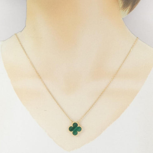 Vintage Alhambra Pendant Necklace 18K Yellow Gold