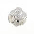 Camellia Band Ring 18K White Gold and Diamond