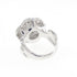 Camellia Band Ring 18K White Gold and Diamond