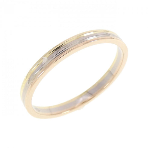Vendome Louis Cartier Band Ring 18K Tricolor Gold