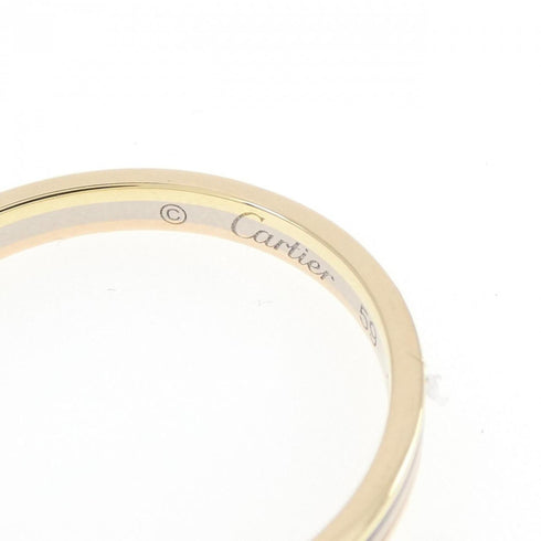 Vendome Louis Cartier Band Ring 18K Tricolor Gold