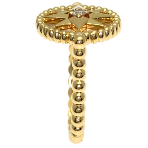 Band Ring 18K Yellow Gold with White Shell and Diamond