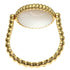 Band Ring 18K Yellow Gold with White Shell and Diamond