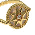 Band Ring 18K Yellow Gold with White Shell and Diamond