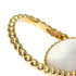 Band Ring 18K Yellow Gold with White Shell and Diamond