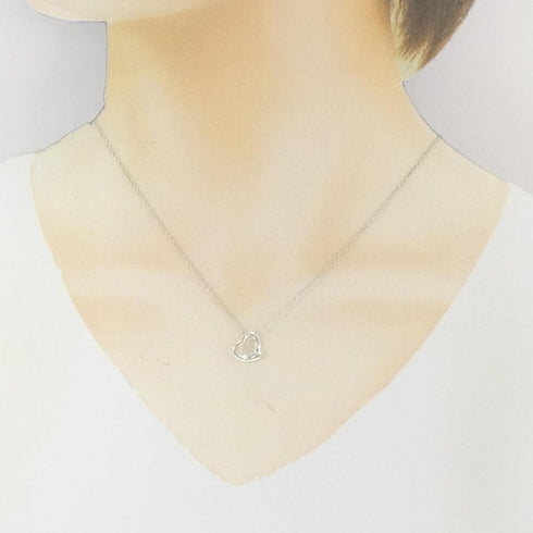 Open Heart Pendant Necklace Sterling Silver 10.8mm