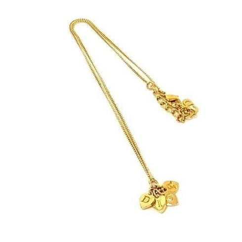 Heart Pendant Necklace Gold Metal