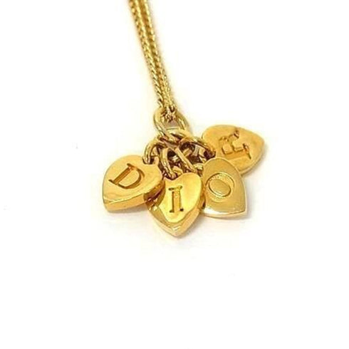 Heart Pendant Necklace Gold Metal