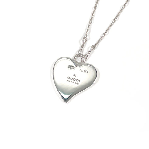 Heart Interlocking G Pendant Necklace Sterling Silver