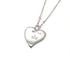 Heart Interlocking G Pendant Necklace Sterling Silver