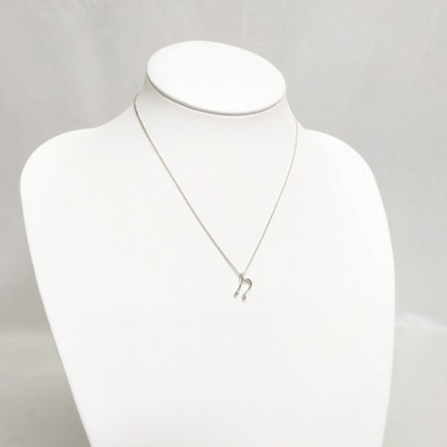 Pendant Necklace Letter N Sterling Silver