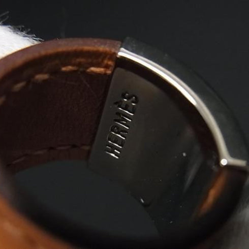Lurie Ring Metal and Swift Leather