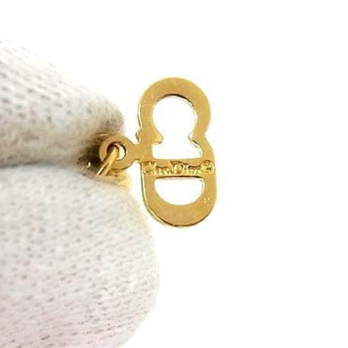 Pendant Necklace Gold Metal With Rhinestone