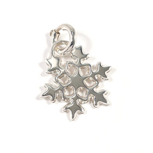 Snowflake Pendant Necklace Sterling Silver
