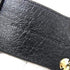 Giant Double Strap Bracelet Leather and Metal Black and Gold
