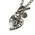 Pendant Necklace Sterling Silver Crest Heart Toggle Pendant